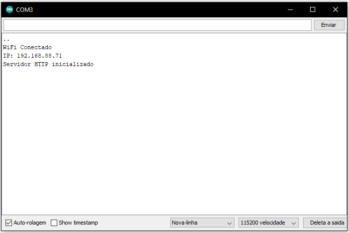 Monitor serial - ESP servidor Web