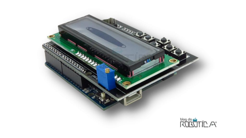 Modo de uso do Shield Display LCD 16x2 com teclado para Arduino