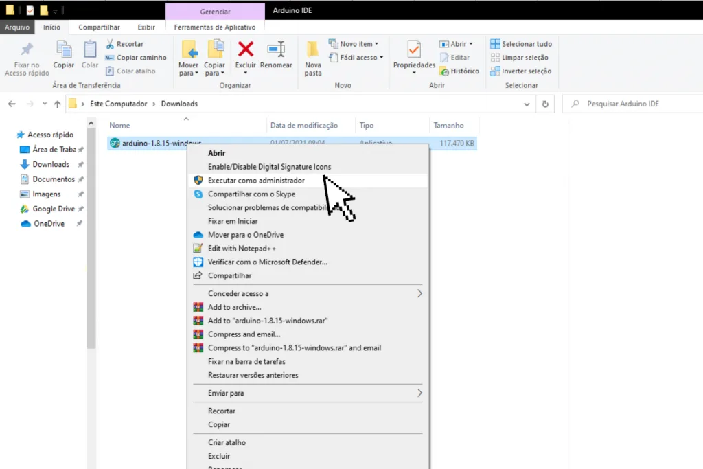 Instalando o Arduino IDE