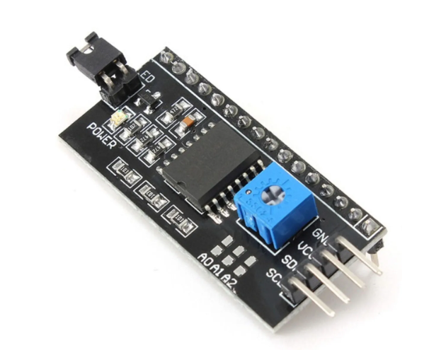 A imagem mostra um modulo I2C real