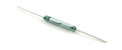 A imagem mostra de maneira real um reed switch
