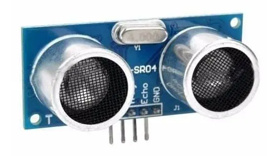A imagem tem como finalidade mostrar um sensor ultrassônico em sua forma real e física