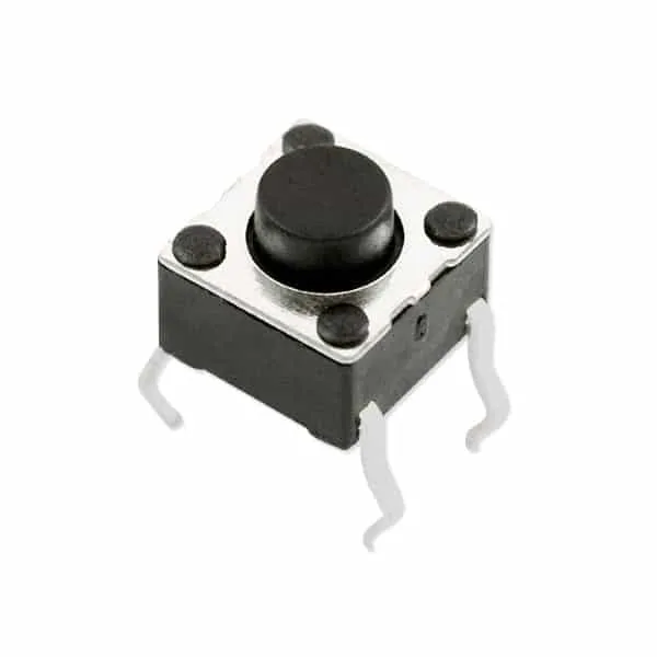 A imagem mostra uma foto tirada de um botão Push Button