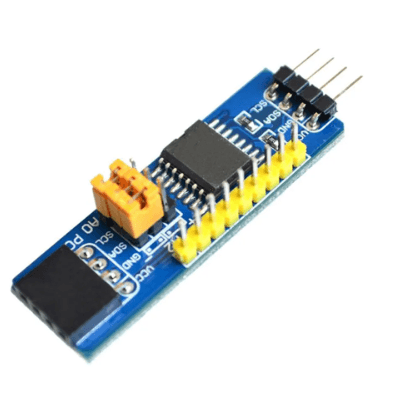 A figura mostra uma foto de uma foto real do Módulo expansor de portas I2C PCF8574