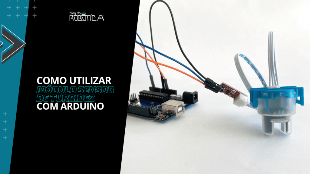 Imagem demonstrando como utilizar o módulo sensor de turbidez de partículas suspensas na água com Arduino