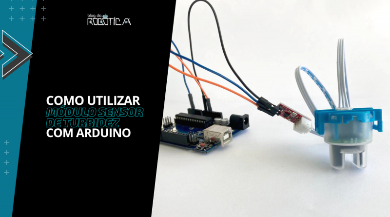 Imagem demonstrando como utilizar o módulo sensor de turbidez de partículas suspensas na água com Arduino