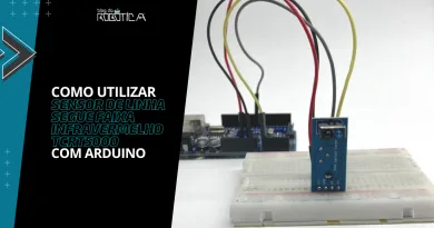 Imagem do banner do tutorial de como utilizar o sensor de linha / segue faixa infravermelho TCRT5000 com Arduino.