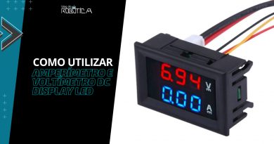 Imagem ilustrativa do banner do tutorial de como utilizar o amperímetro e voltímetro DC com display LED.