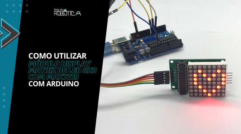 Imagem demonstrando o funcionamento da matriz de LED 8x8 com Arduino