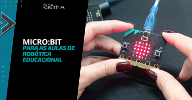 Imagem ilustrativa do banner com mãos segurando a placa micro:bit.