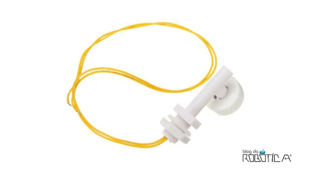 Imagem ilustrativa do sensor de nível boia de água lateral.