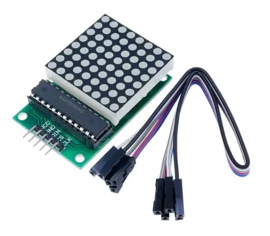 Figura ilustrativa de um Módulo display de LED 8x8 com MAX7219.
