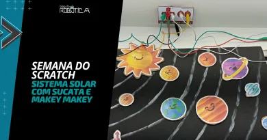 Imagem ilustrativa do Banner Semana do Scratch - Sistema Solar com Sucata e Makey Makey