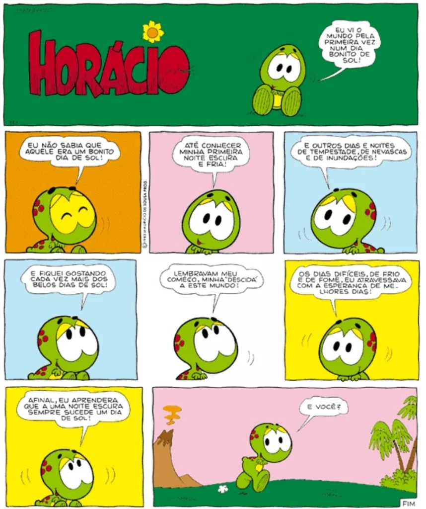 Imagem da história em quadrinhos do Horácio de Maurício de Souza.