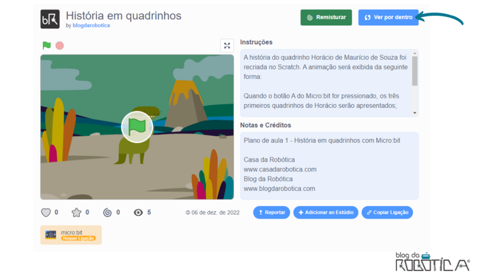 Imagem ilustrativa de como acessar o ver por dentro do projeto