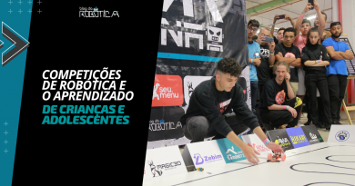 Banner Competições de robótica e o aprendizado de crianças e adolescentes.