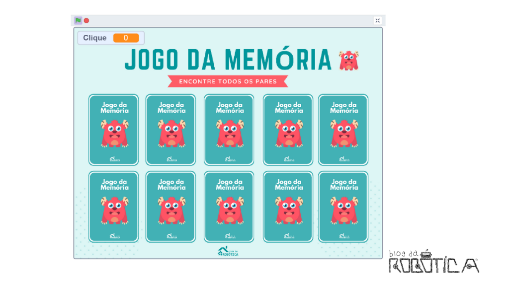 Imagem ilustrativa da figura 1 - Jogo da memória com Scratch.