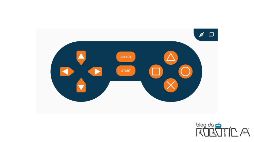 Controle virtual do aplicativo Dabble.