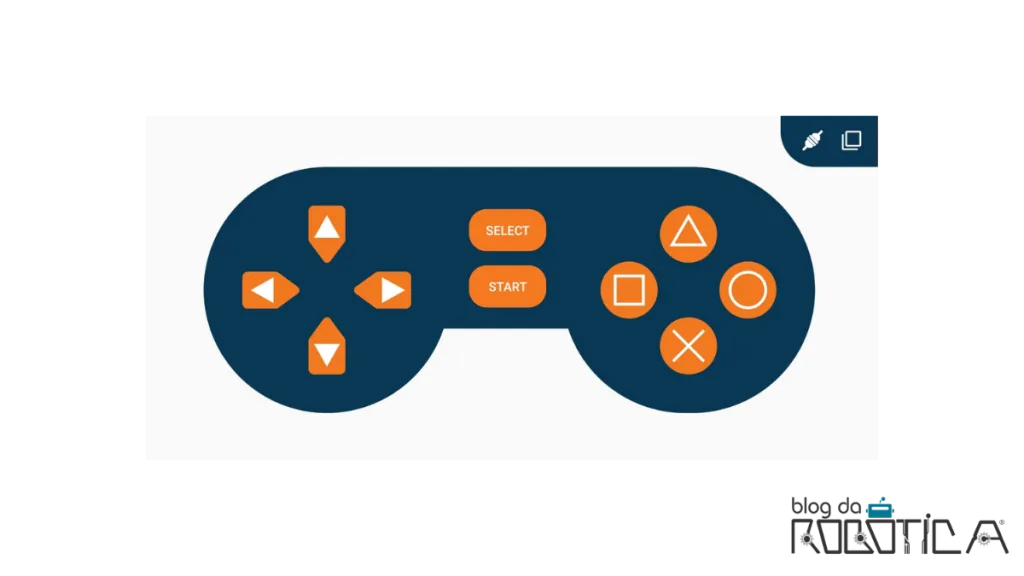 Controle virtual do aplicativo Dabble.