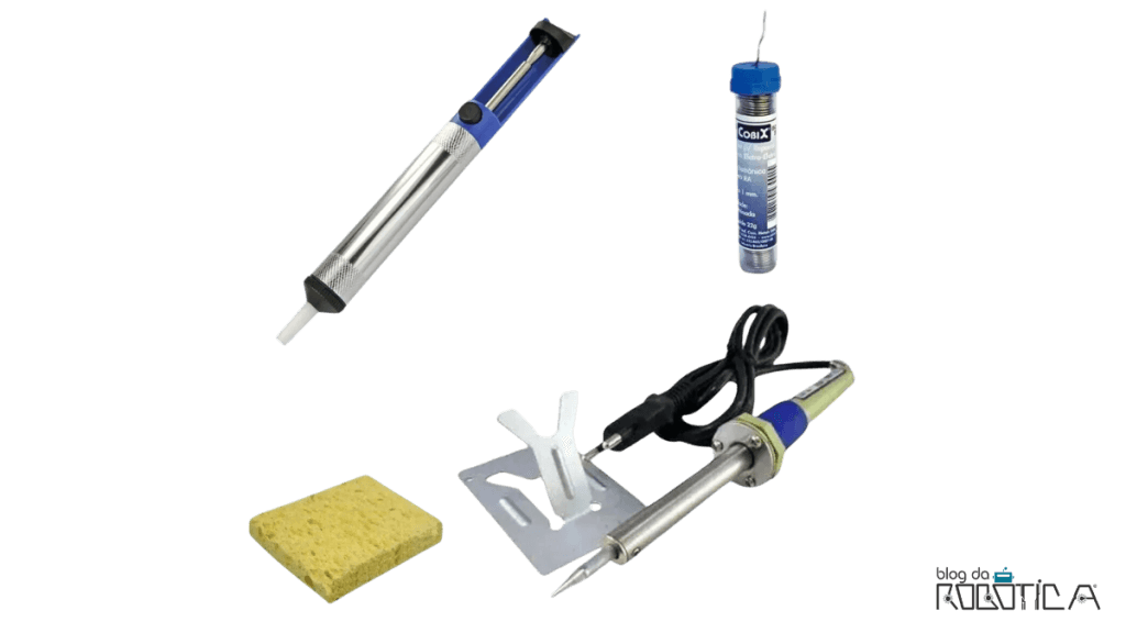 Kit de soldagem para iniciantes.