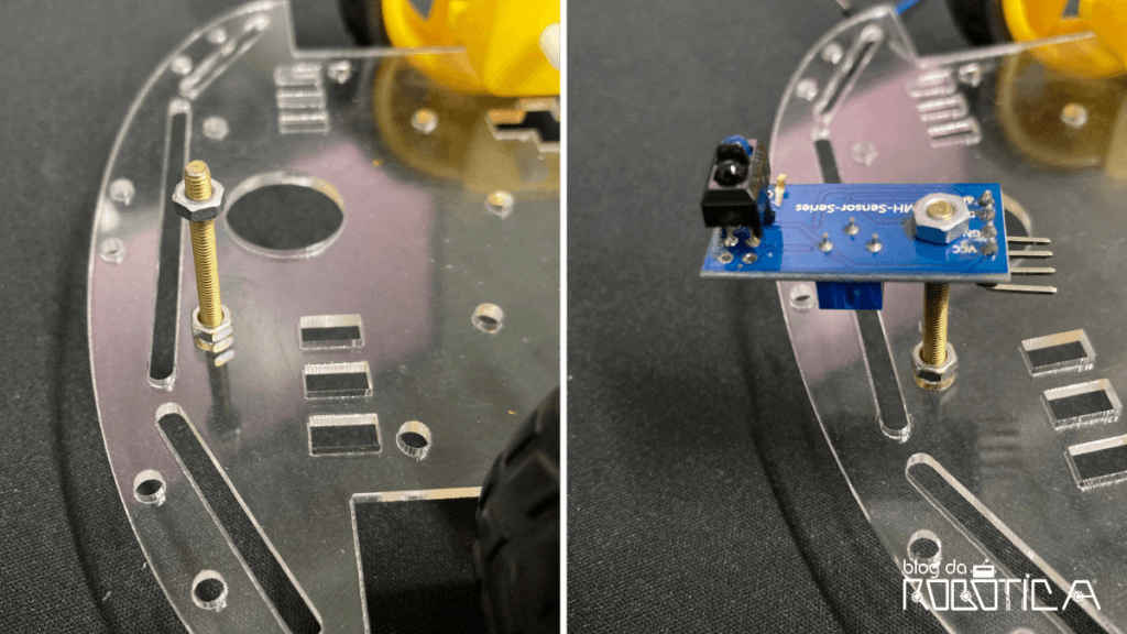 Imagem da fixação do sensor.