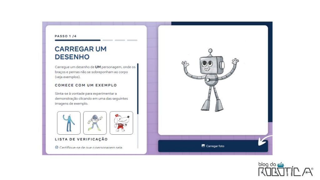Imagem ilustrativa da Figura 1 - Carregando a foto do desenho