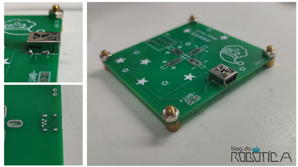 Conector USB na placa da base