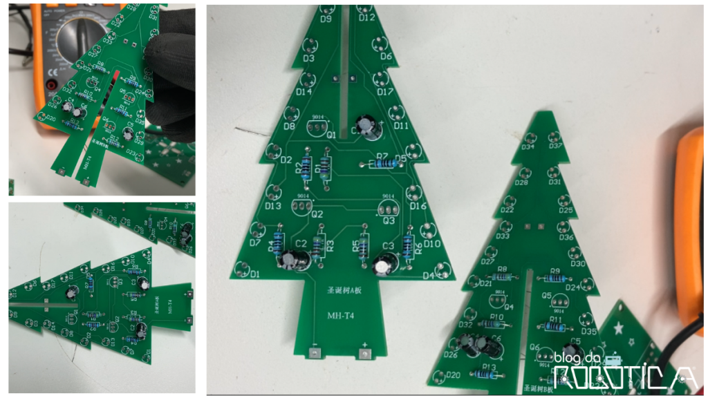 Resistores de 4.7 kΩ posicionados na placa.