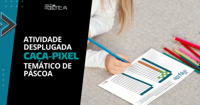 Banner Projeto de Páscoa: Atividade de Computação Desplugada com Caça-Pixel