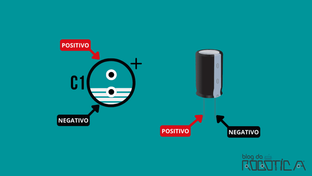 Figura 12 - Identificação da polaridade do Capacitor