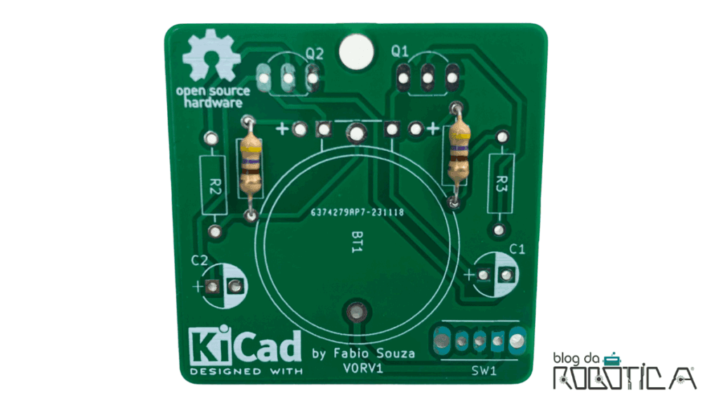 Figura 4 - Posição dos Resistores de 470 Ohms