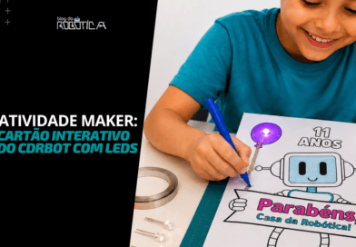 Atividade Maker: Cartão interativo do CDRbot com LEDs